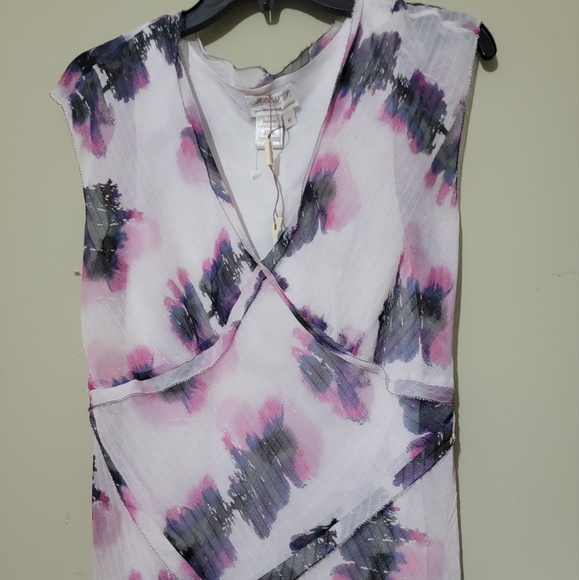 🆕 Max Studio M.S.S.P. White Pink Multicolored Dress - Picture 3 of 4